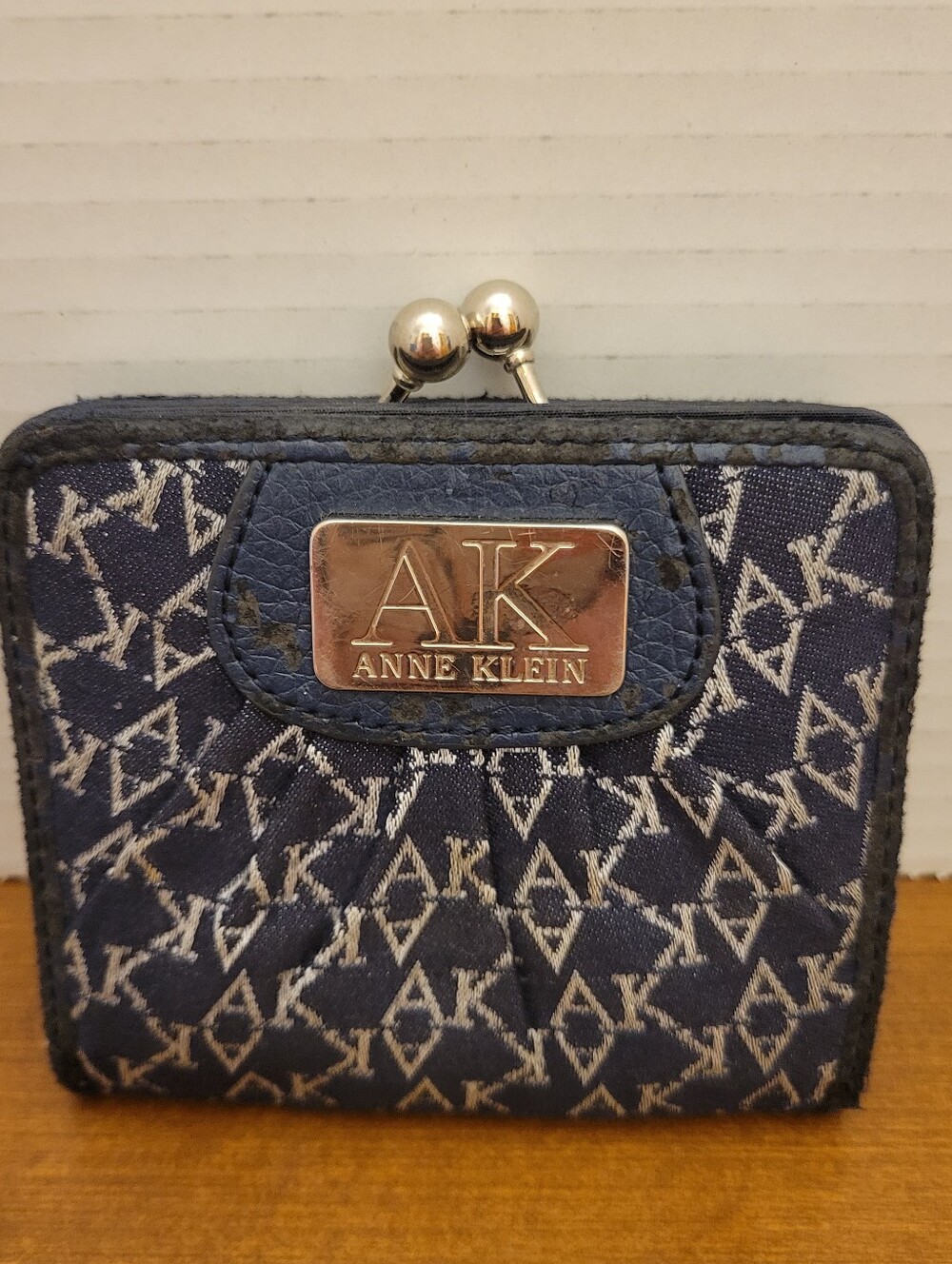 Anne Klein Black Monogram Wallet